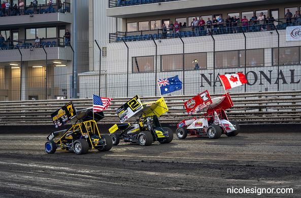 Always an iconic flag carrying ceremony for the countries represented that competing drivers are from